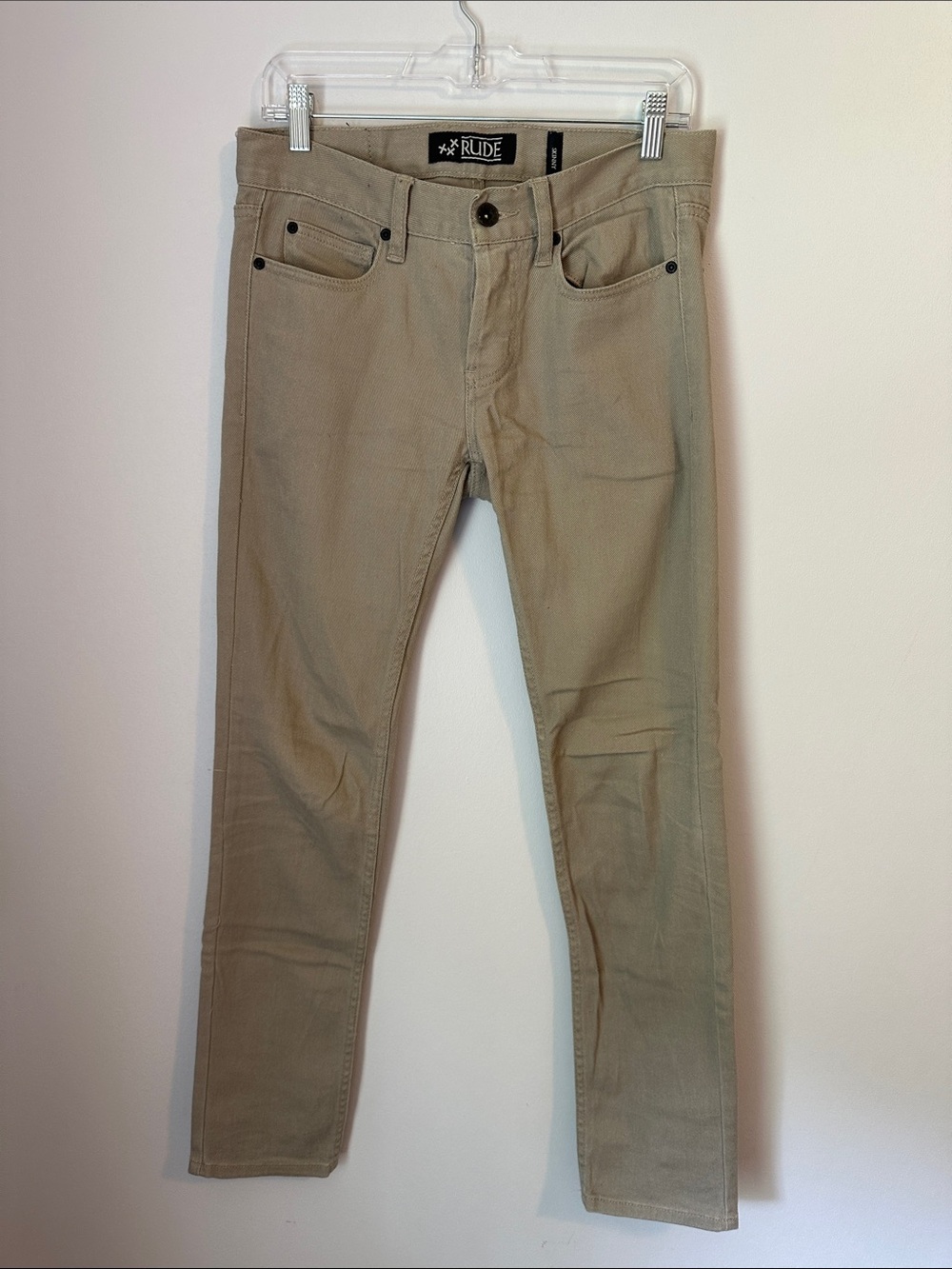 RUDE Tan Slim Straight Jeans 28/30